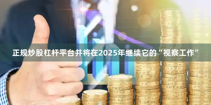 正规炒股杠杆平台并将在2025年继续它的“视察工作”